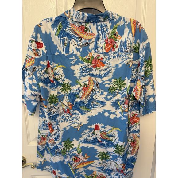 Pacific Legend Hawaiian Shirt Mens Size L Made In Hawaii Cotton Blue Water - Picture 6 of 14